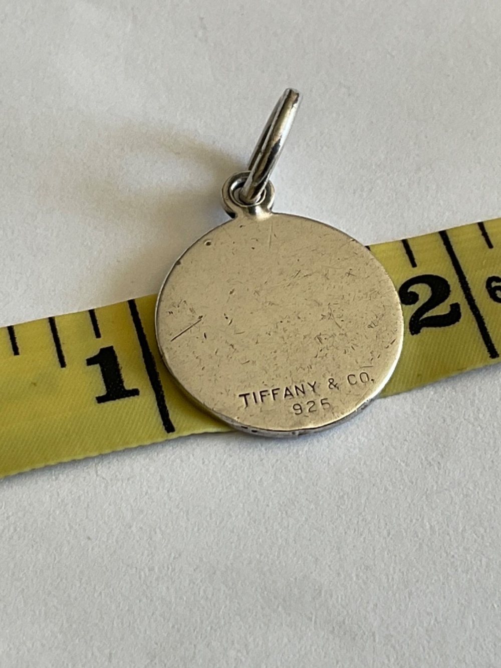 Tiffany & Co. Sterling Silver Round Disc Charm - Silver Tone - Picture 4 of 4